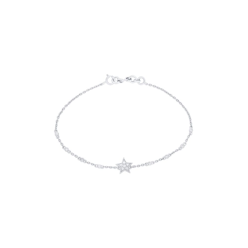 Stylised Platinum and Diamond Bracelet-Shop By Gender-PBR22001-D200OAD