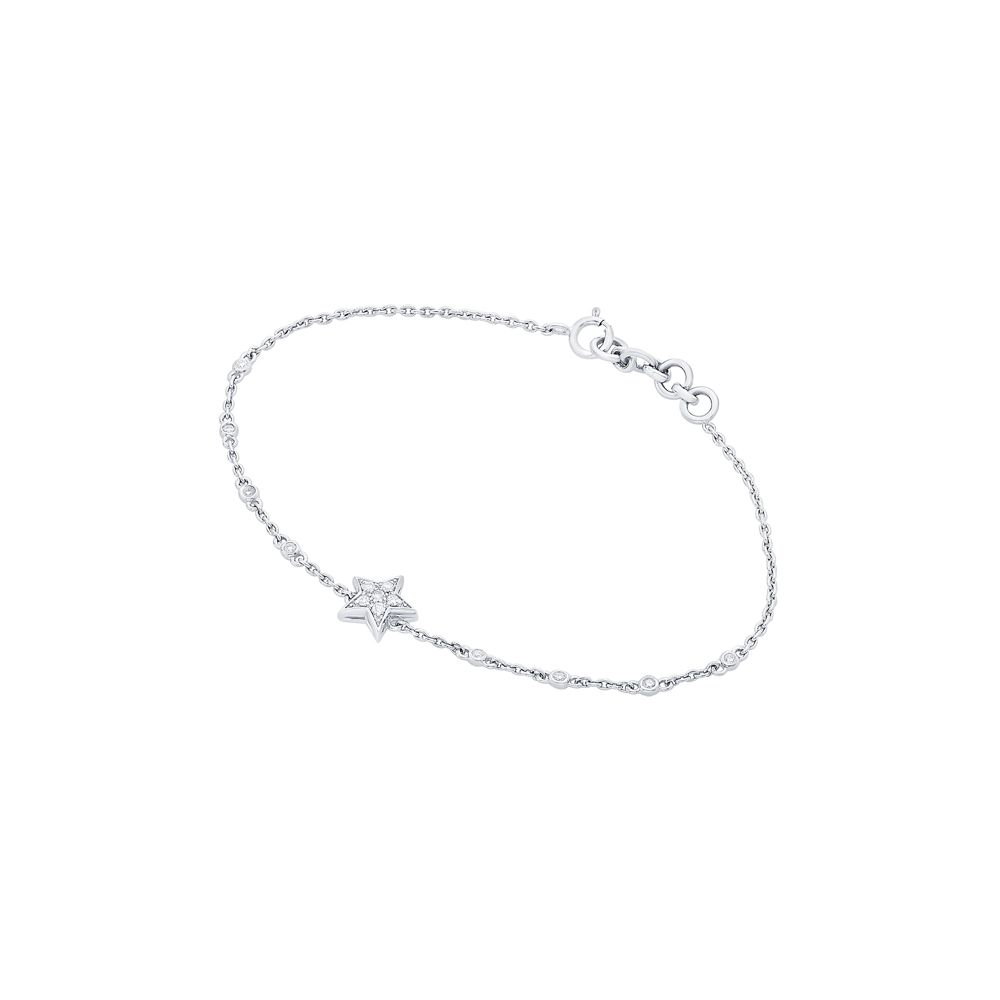 Stylised Platinum and Diamond Bracelet-Shop By Gender-PBR22001-D200OAD