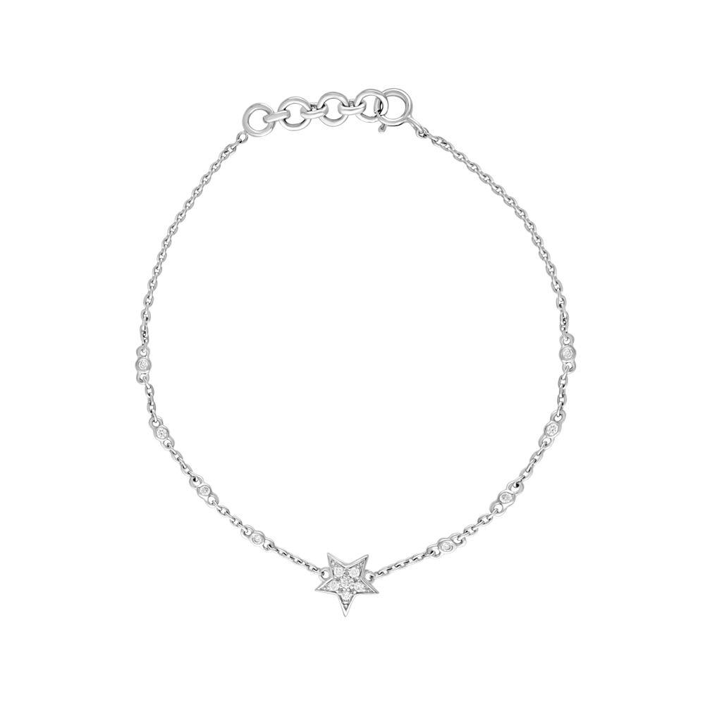 Stylised Platinum and Diamond Bracelet-Shop By Gender-PBR22001-D200OAD