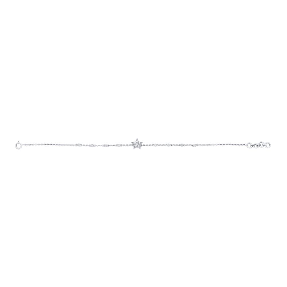 Stylised Platinum and Diamond Bracelet-Shop By Gender-PBR22001-D200OAD