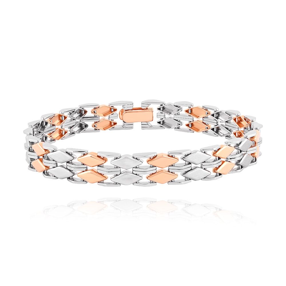 Classy Geometric Design Platinum Bracelet-Platinum-PBR23A01