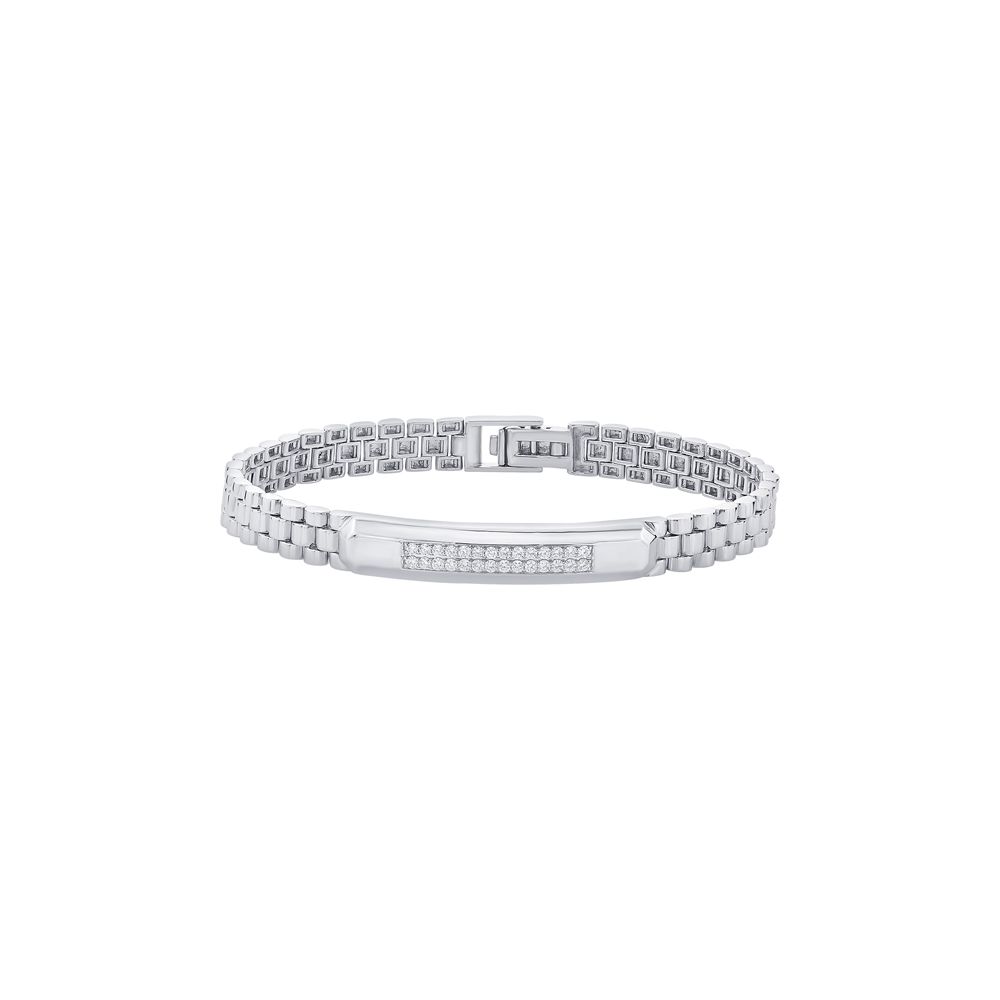 Striking Casual Platinum Mens Bracelet-Platinum-PBR23A07