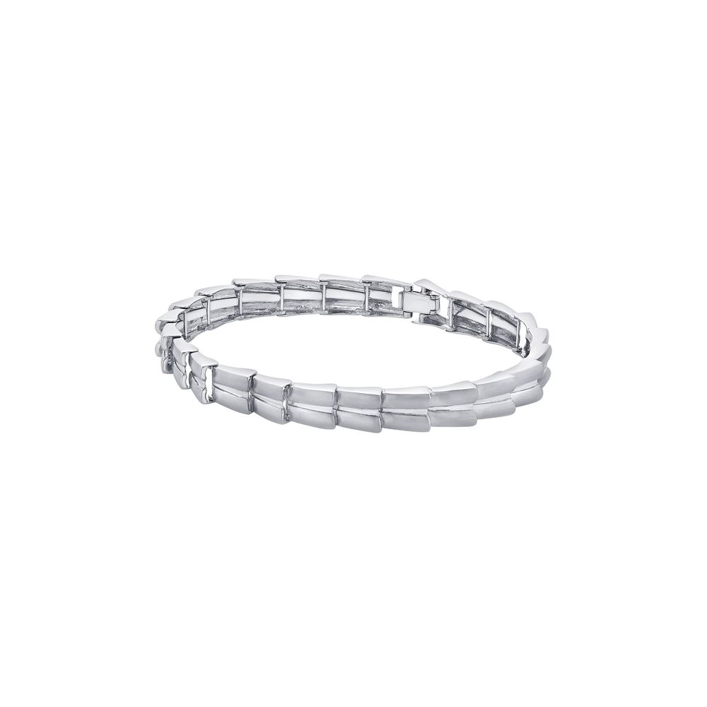 Solid Mens Platinum Bracelet-Platinum-PBR23S01