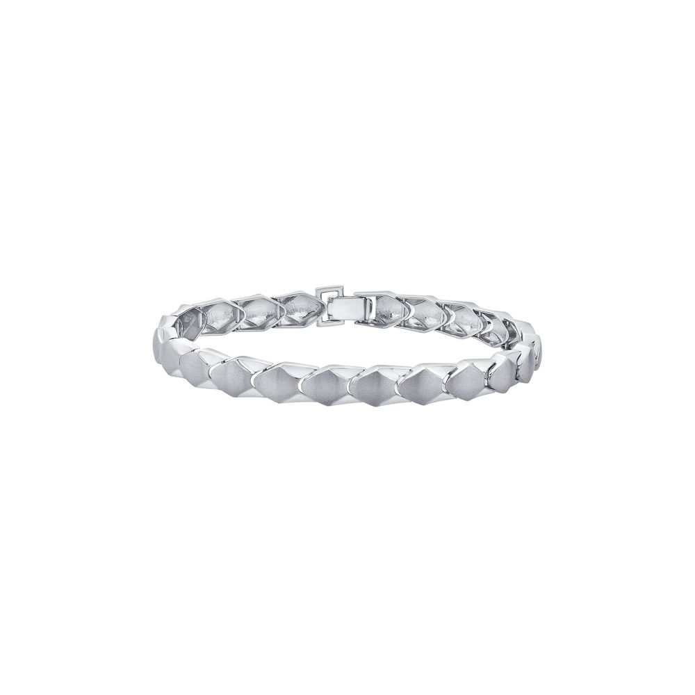 Brillaint Platinum Mens Bracelet-Platinum-PBR23S06