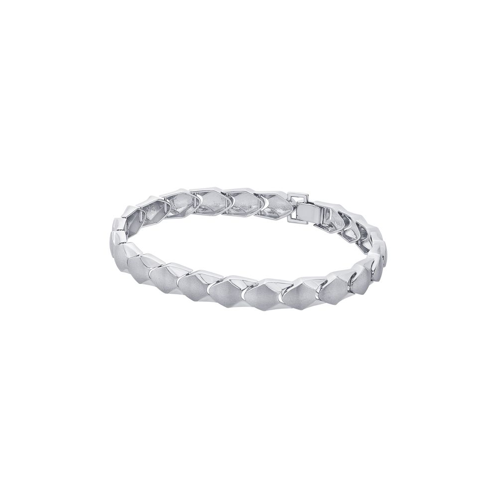 Brillaint Platinum Mens Bracelet-Platinum-PBR23S06