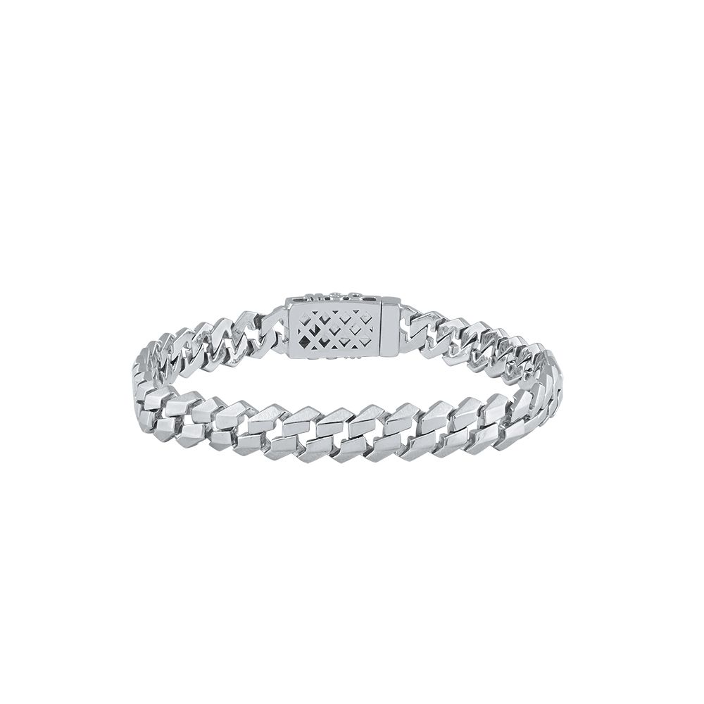 Extravagant MS Dhoni Signature Platinum Bracelet For Men-Bracelets-PBR24R01