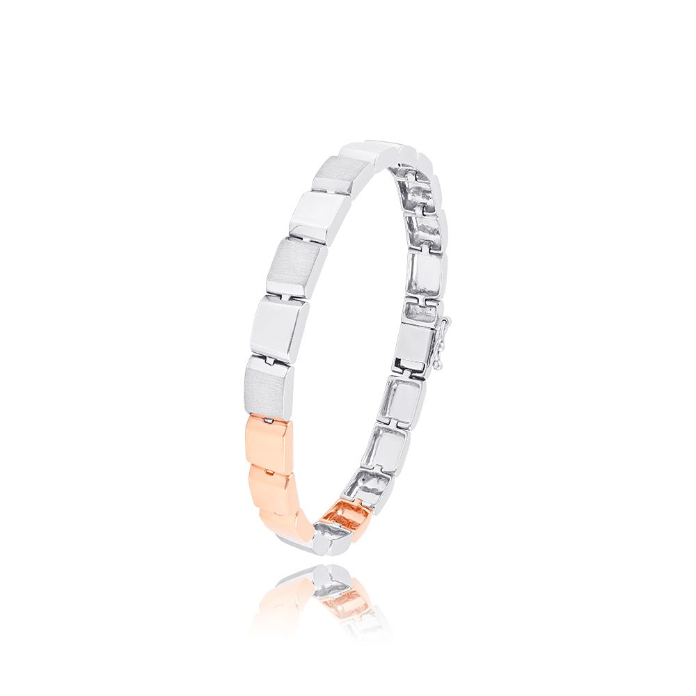 Modern Textured Platinum Bracelet-Shop By Gender-PBR25S05