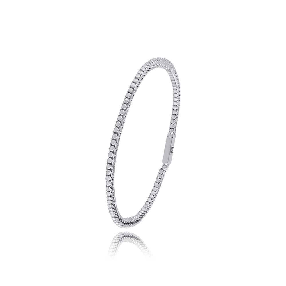 Sleek Platinum Flexi Bracelet-Bracelets-PBR25S06