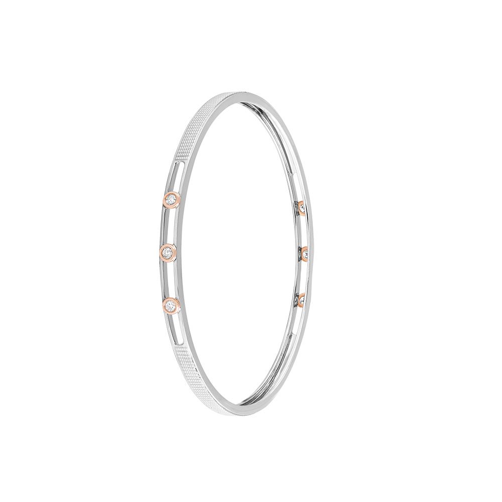 Geometric Dual Meta Platinum Diamond Bangle-Bangles-PBS23P01