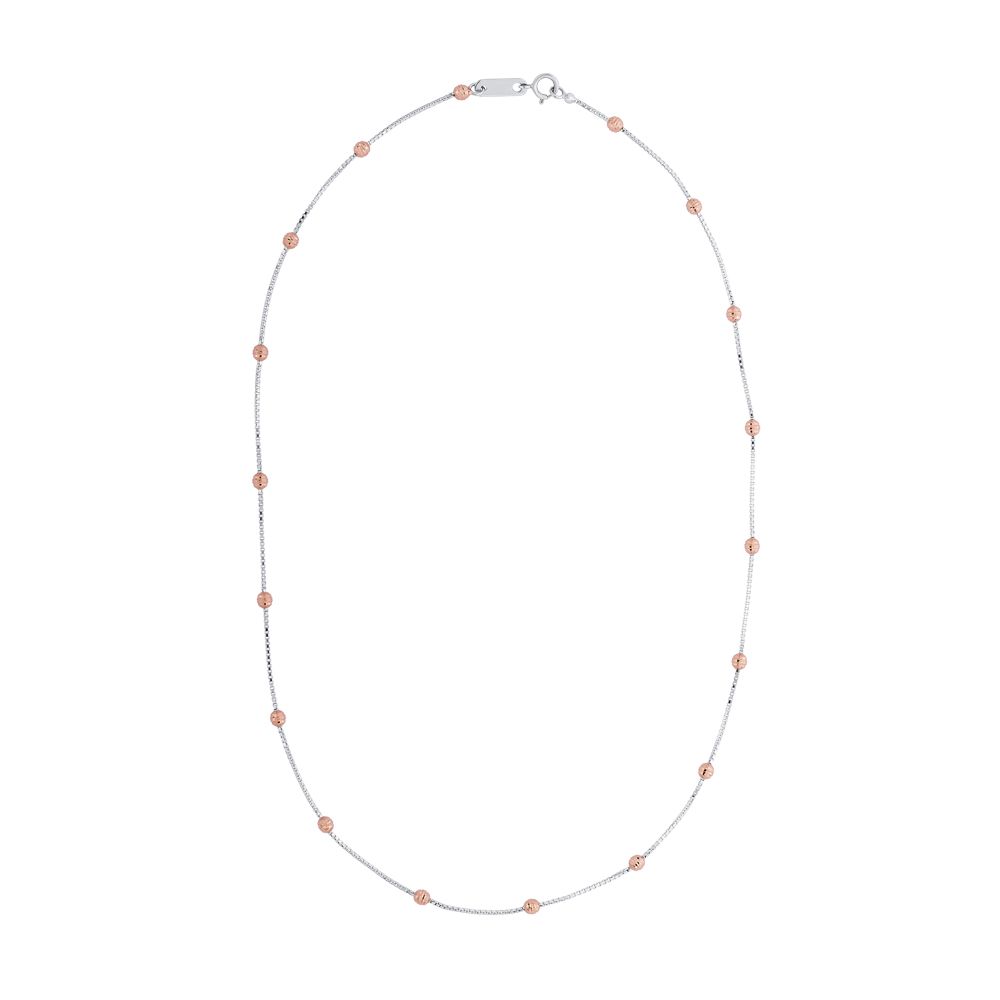 Beaded 950Pt Platinum and Rose Gold Chain-Shop By Gender-PCH22001