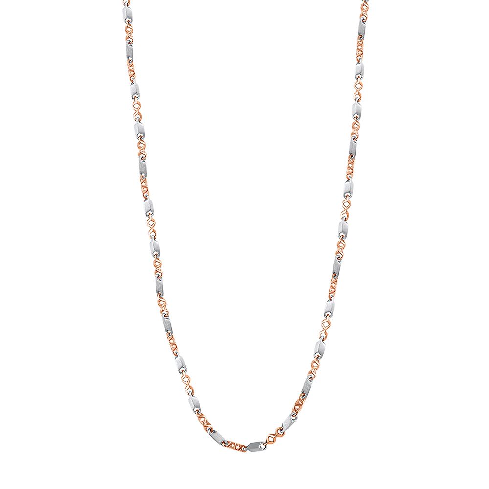 Classy Dual Metal Platinum Chain For Men-Chains-PCH23005