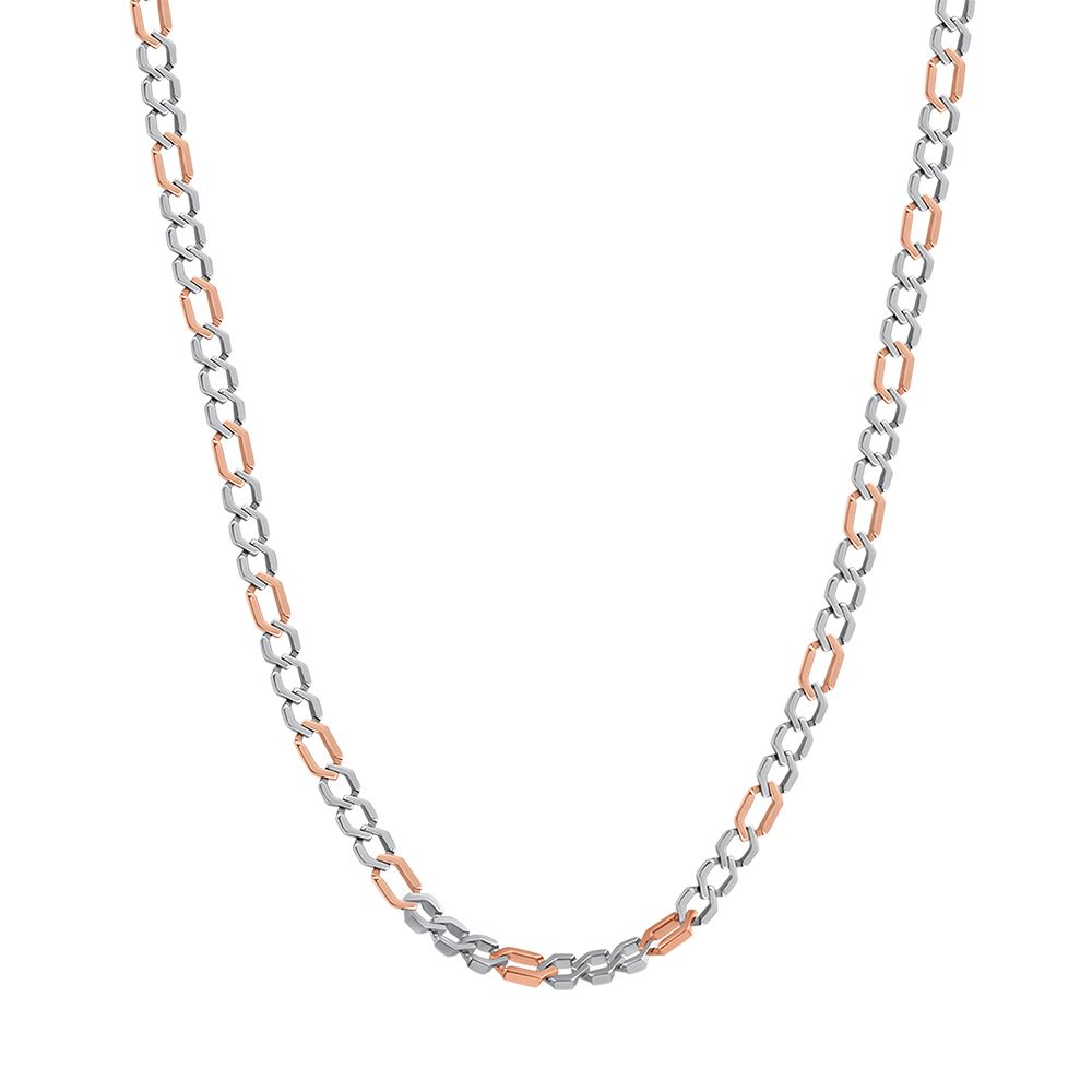 Bold Dual Metal Platinum Chain For Men-Chains-PCH23013