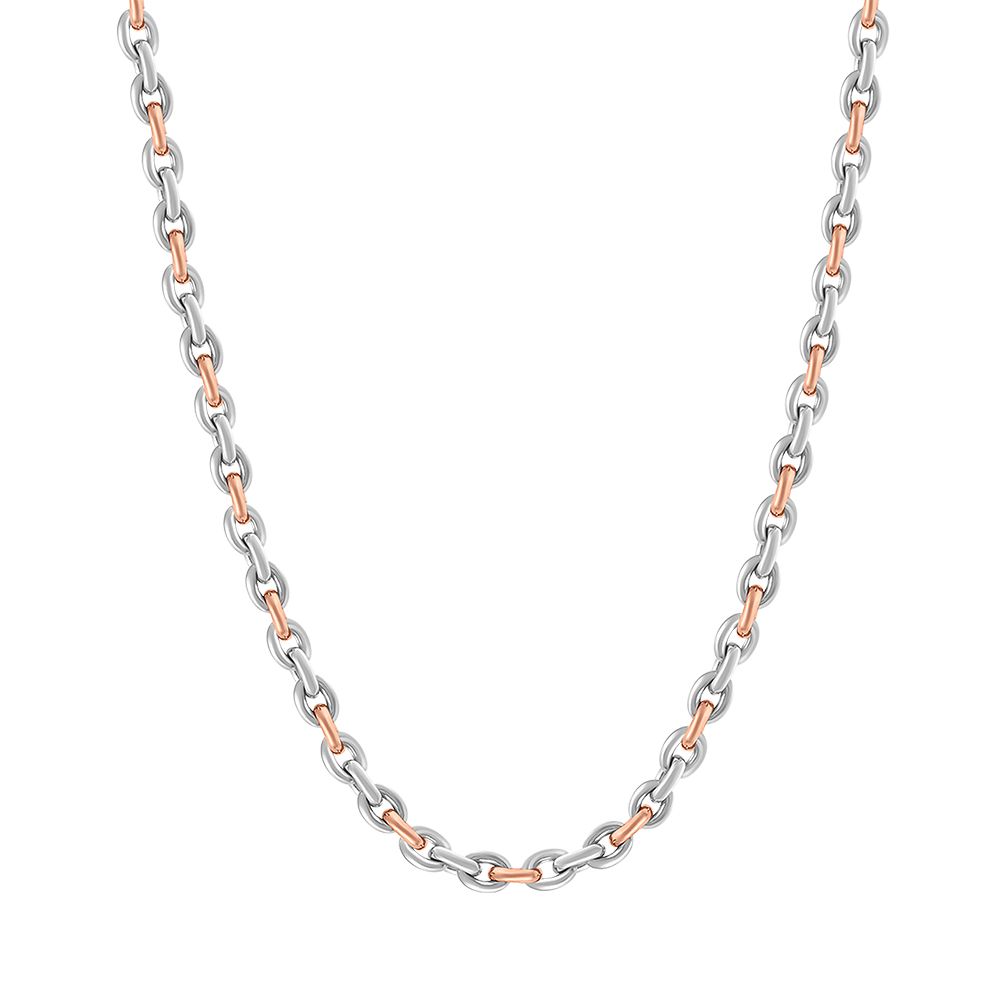 Solid Dual Metal Platinum Chain For Men-Chains-PCH23016