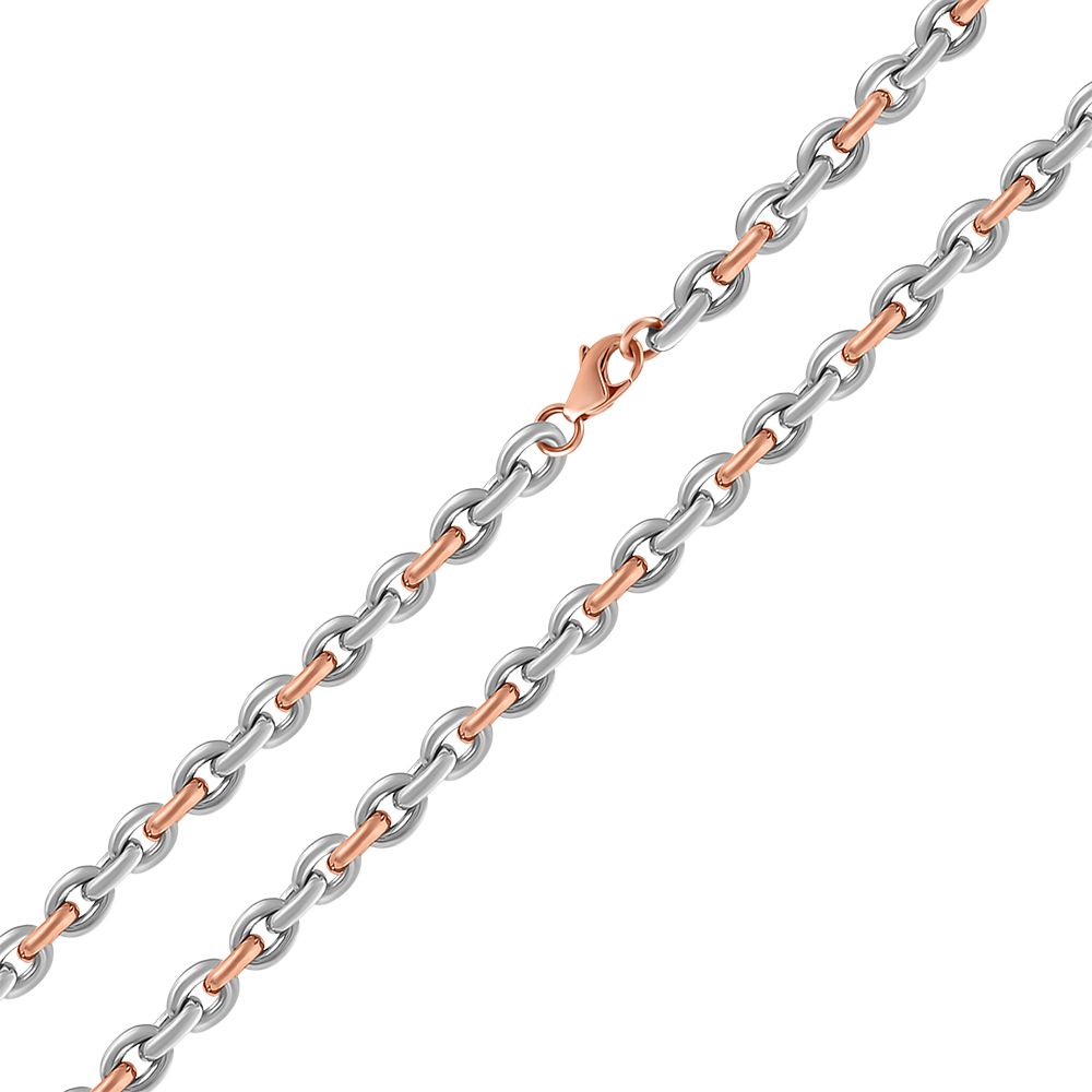 Solid Dual Metal Platinum Chain For Men-Chains-PCH23016