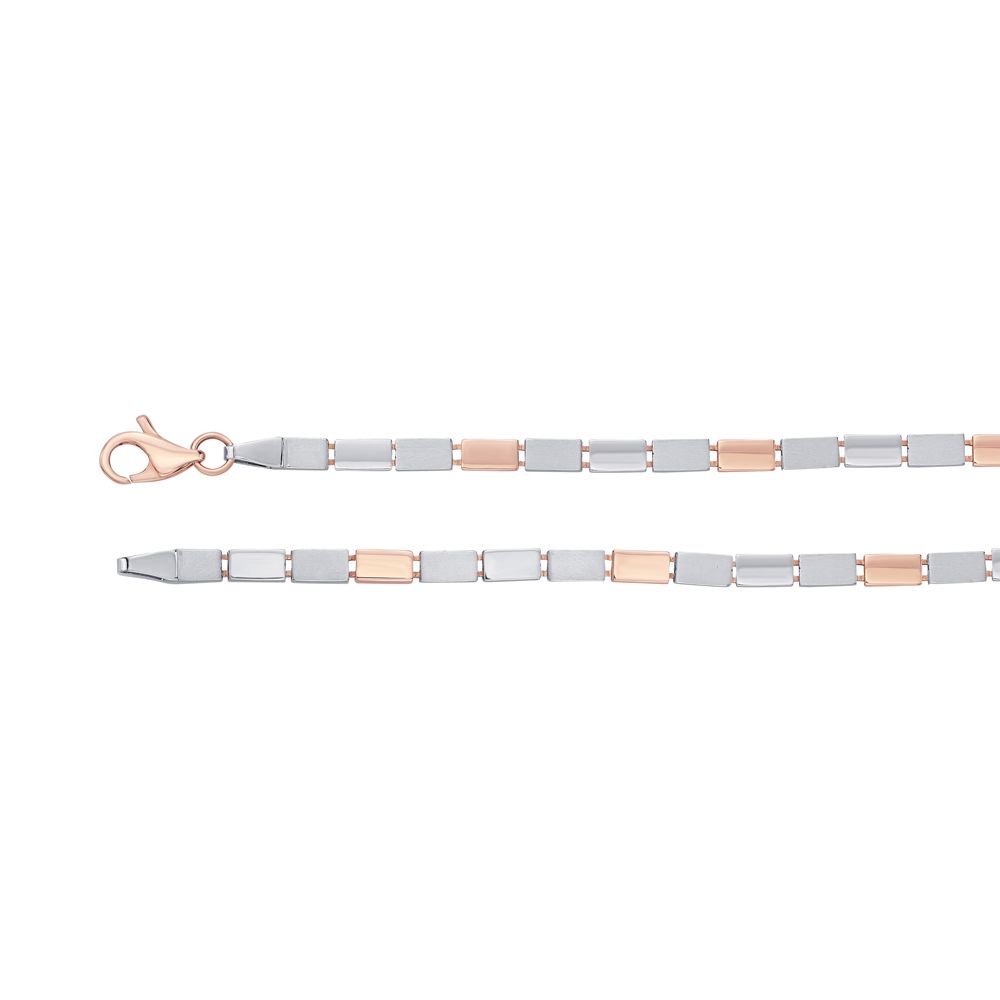 Distinctive Platinum and Rose Gold Chain-Platinum-PCH23A03