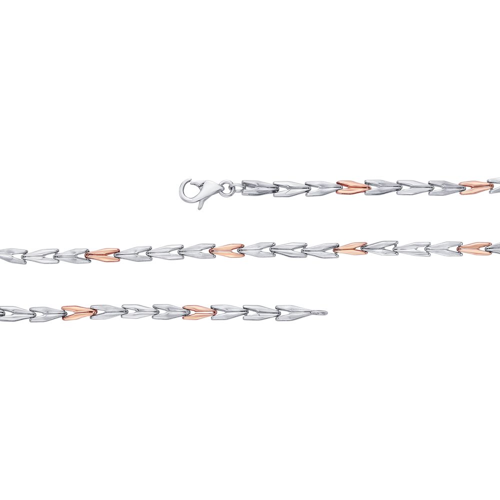 Well made Dual Toned Mens Chain-Platinum-PCH23Y02