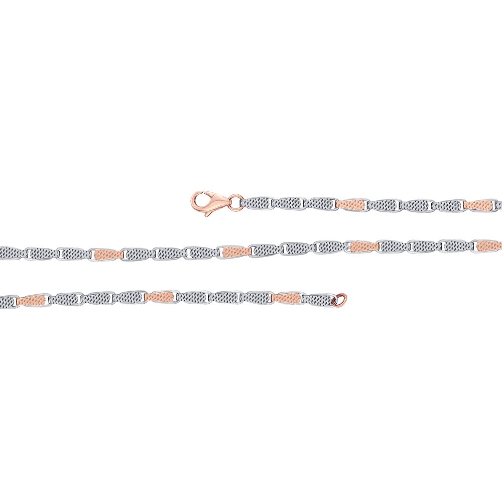 Simple Dual Toned Platinum Mens Chain-Platinum-PCH23Y04