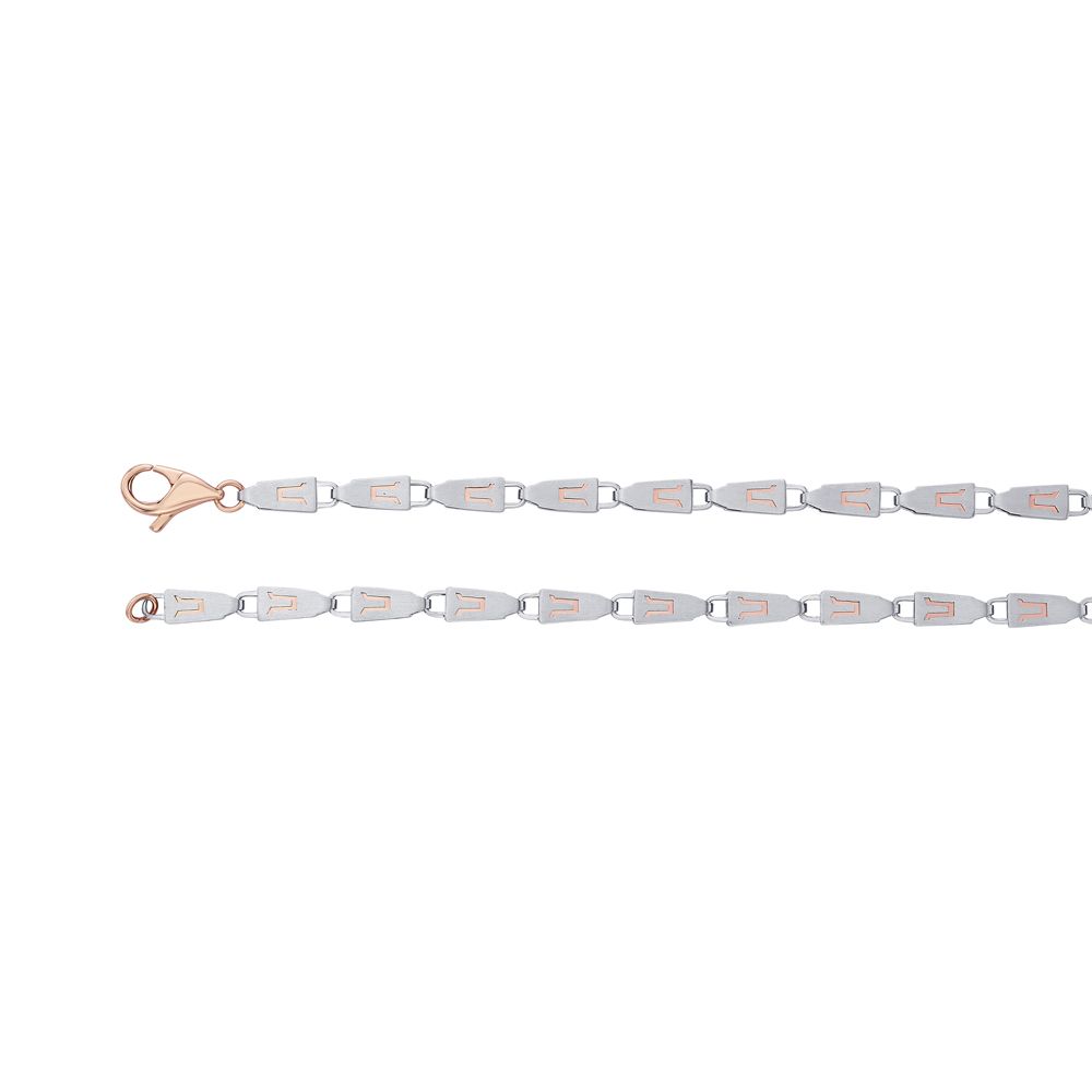Trim Platinum and Rose Gold Mens Chain-Chains-PCH23Y06