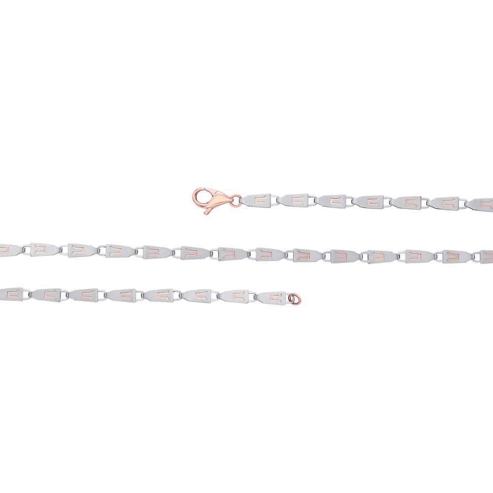 Trim Platinum and Rose Gold Mens Chain-Chains-PCH23Y06