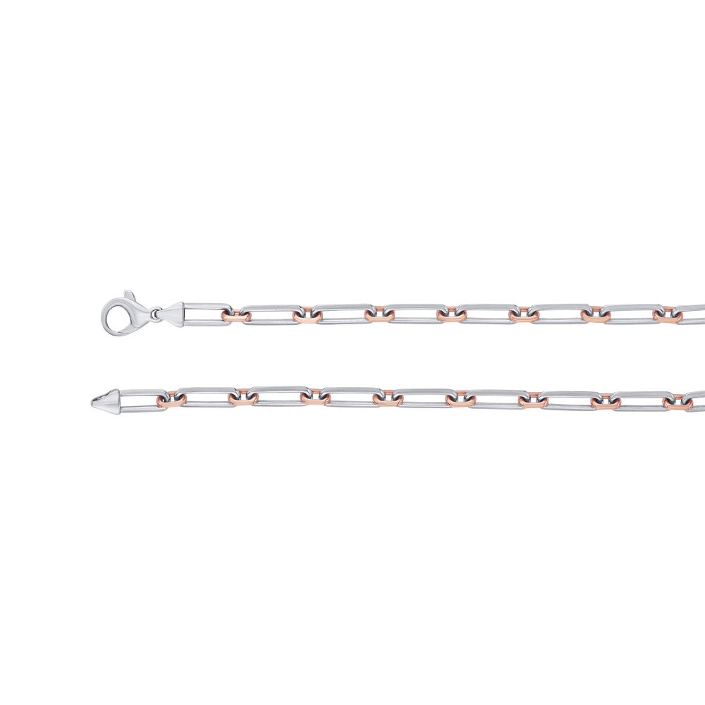 Classy Platinum and Rose Gold Chain for Men-Chains-PCH23Y09