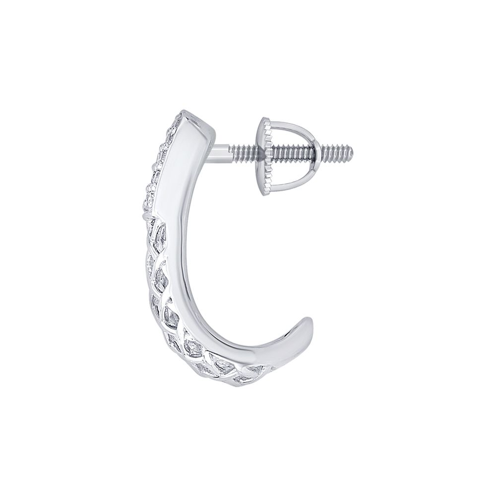 Dazzling Geometric Diamond Earrings-Platinum-PER23I04-D300P0D