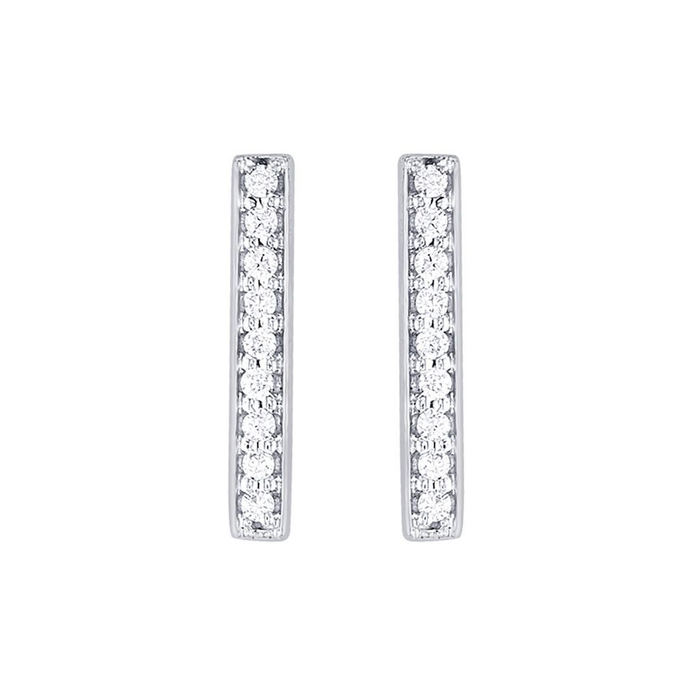 Linear Diamond and Platinum Studs-Platinum-PER23I06-D300P0D