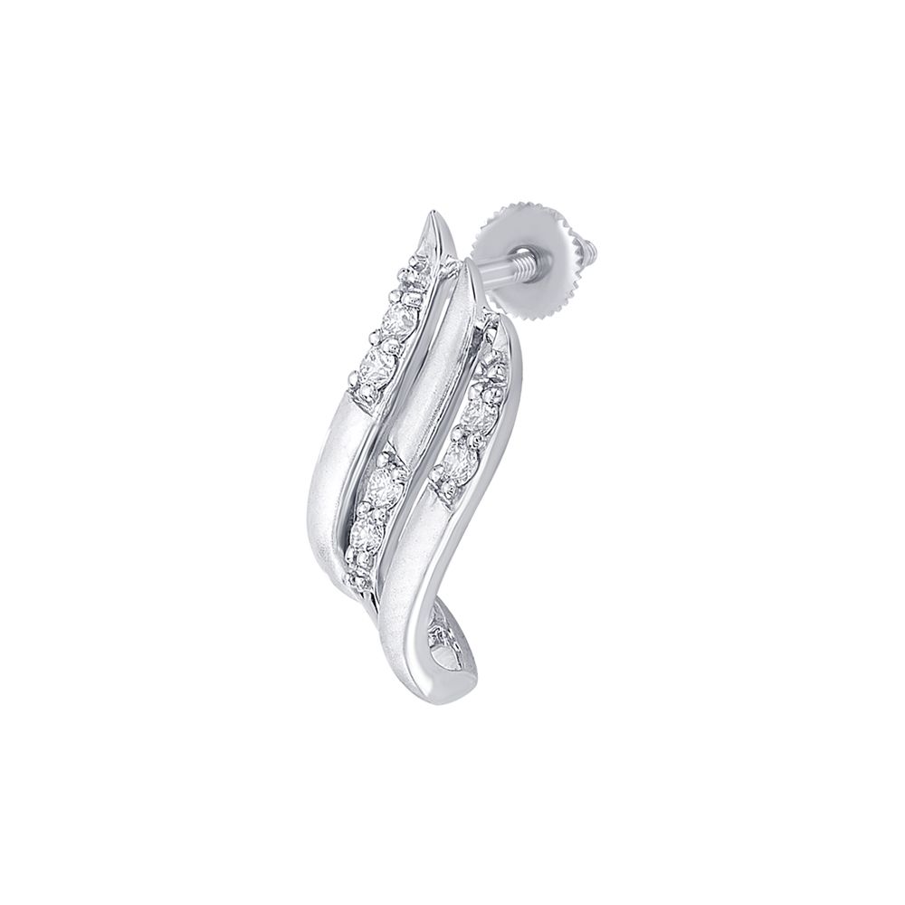 Vibrant Swirl Design Diamond Studs-Platinum-PER23I10-D300P0D