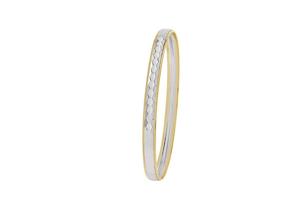 Stylish 950Pt Platinum and Rose Gold Bangle-Bangles-PKD20002