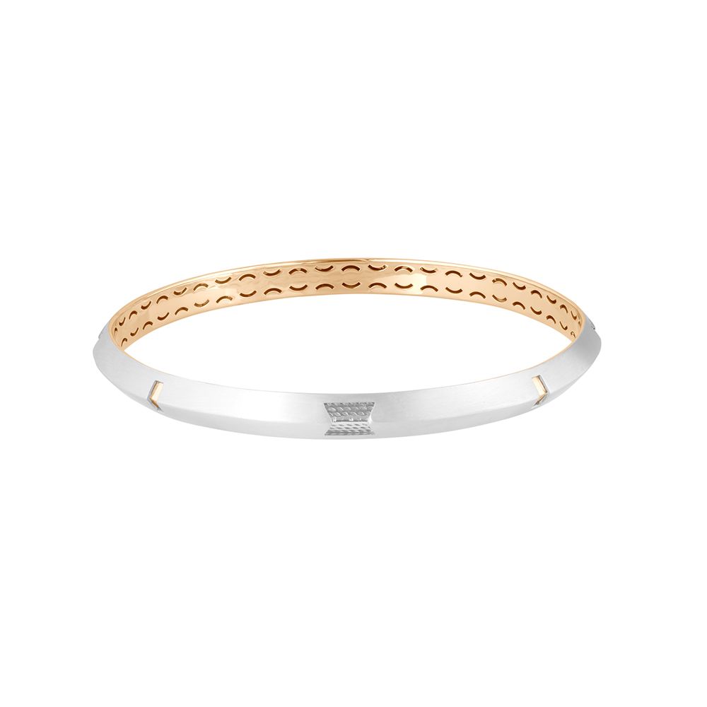Textured Platinum Bangle-Bangles-PKD23003-D000OOD