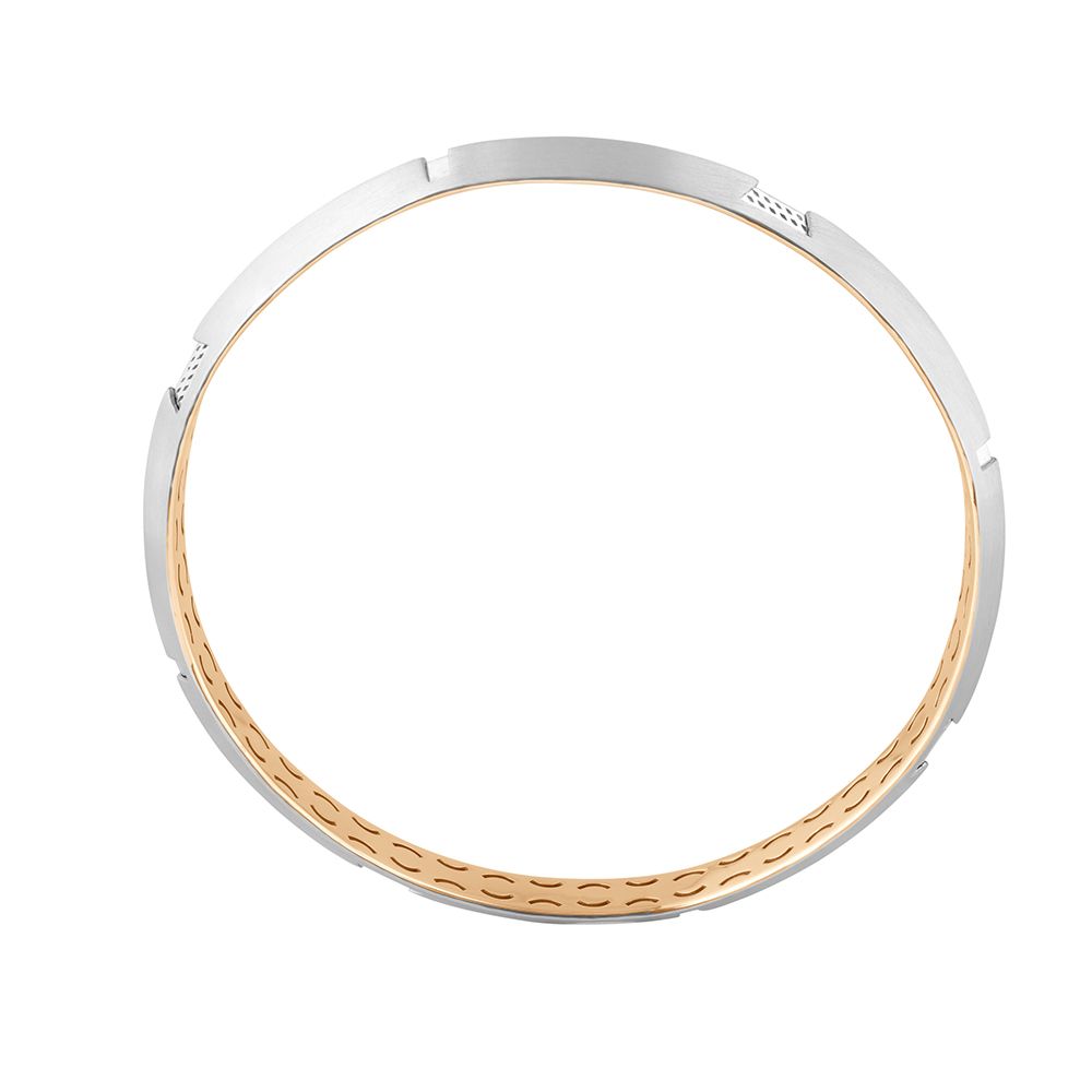 Textured Platinum Bangle-Bangles-PKD23003-D000OOD