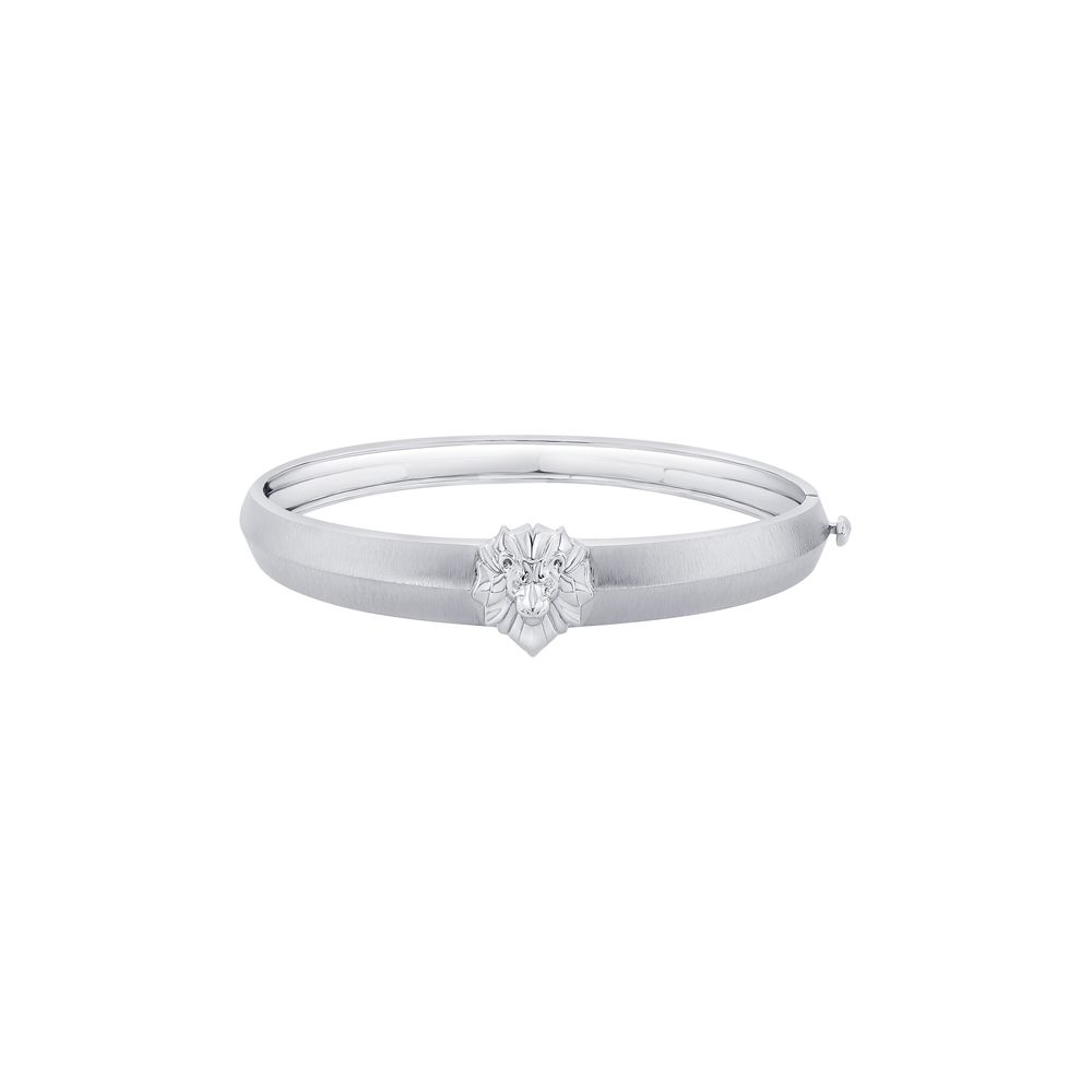 Lion Face Platinum and 18Kt White Gold Mens Kadda-Platinum-PKD23T05