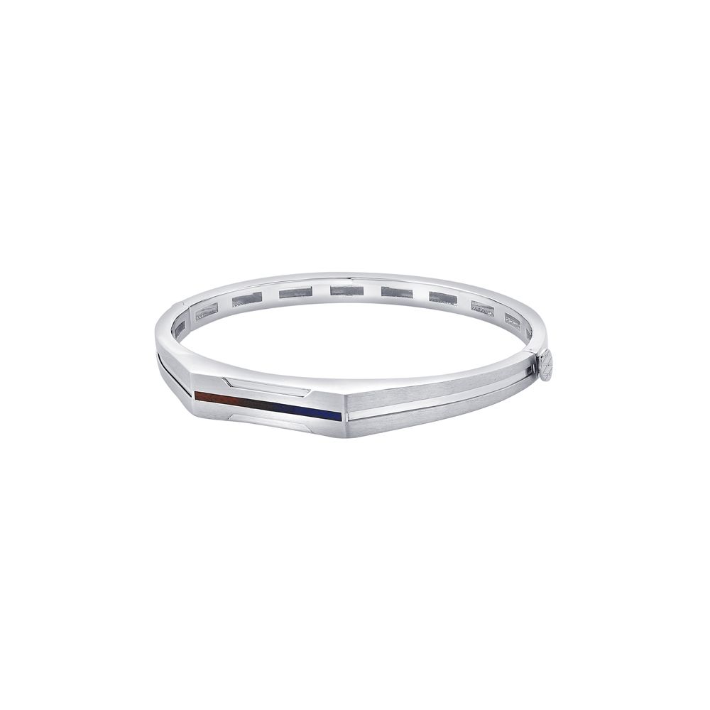 Geometric Platinum Mens Bracelet-Platinum-PKD23T09