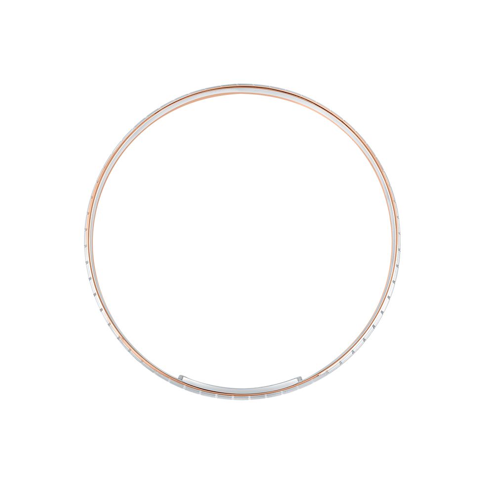 Mahi Signature Engraved Dual Toned Platinum Kada For Men-Bangles-PKD24P01