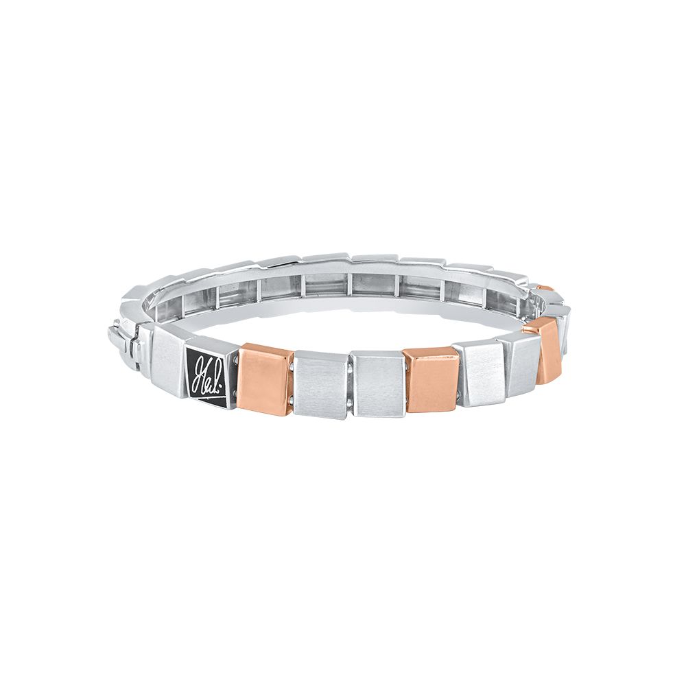 MS Dhoni Signature Dual Toned Platinum Bracelet For Men-Shop By Gender-PKD24R02