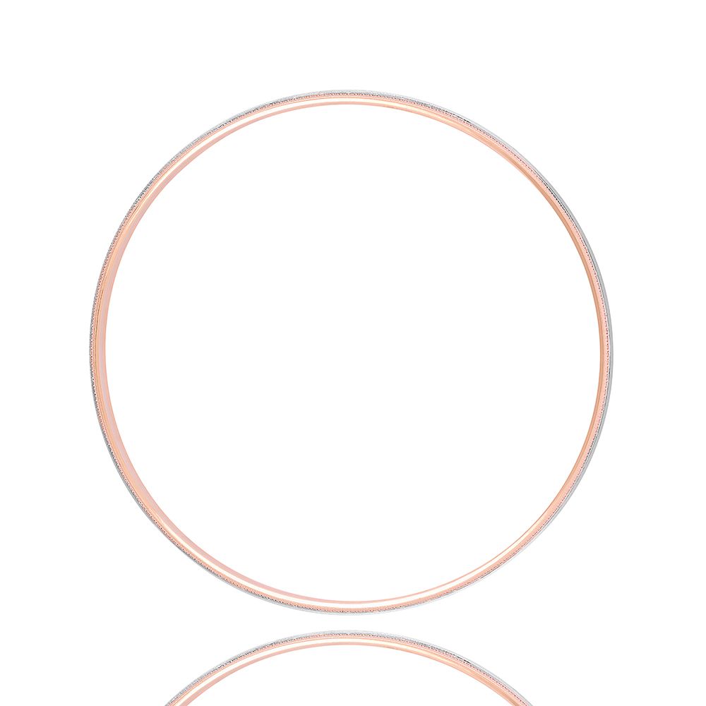 Textured Platinum and Rose Gold Kada-Bangles-PKD25T07