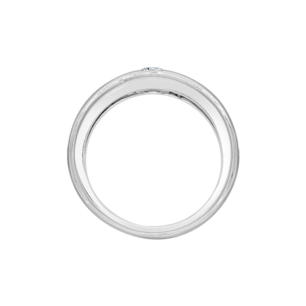 Classic Solitaire Platinum Ring For Men-Rings-PMR09048