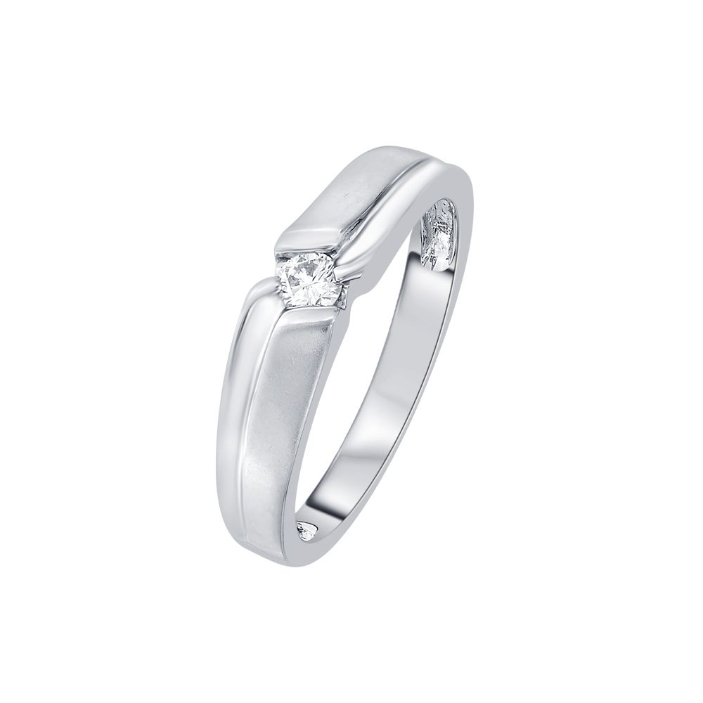 Simple Diamond Finger Ring for Men-Rings-PMR12009