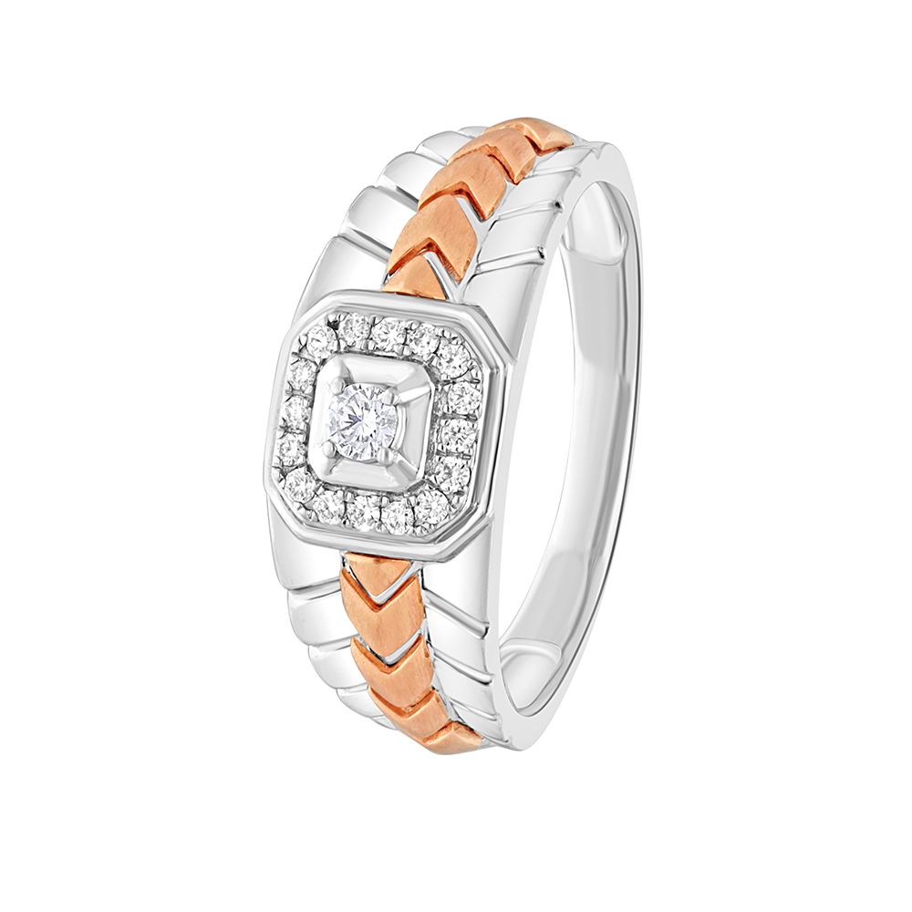 Gleaming Platinum Diamond Ring For Men-Platinum-PMR21013