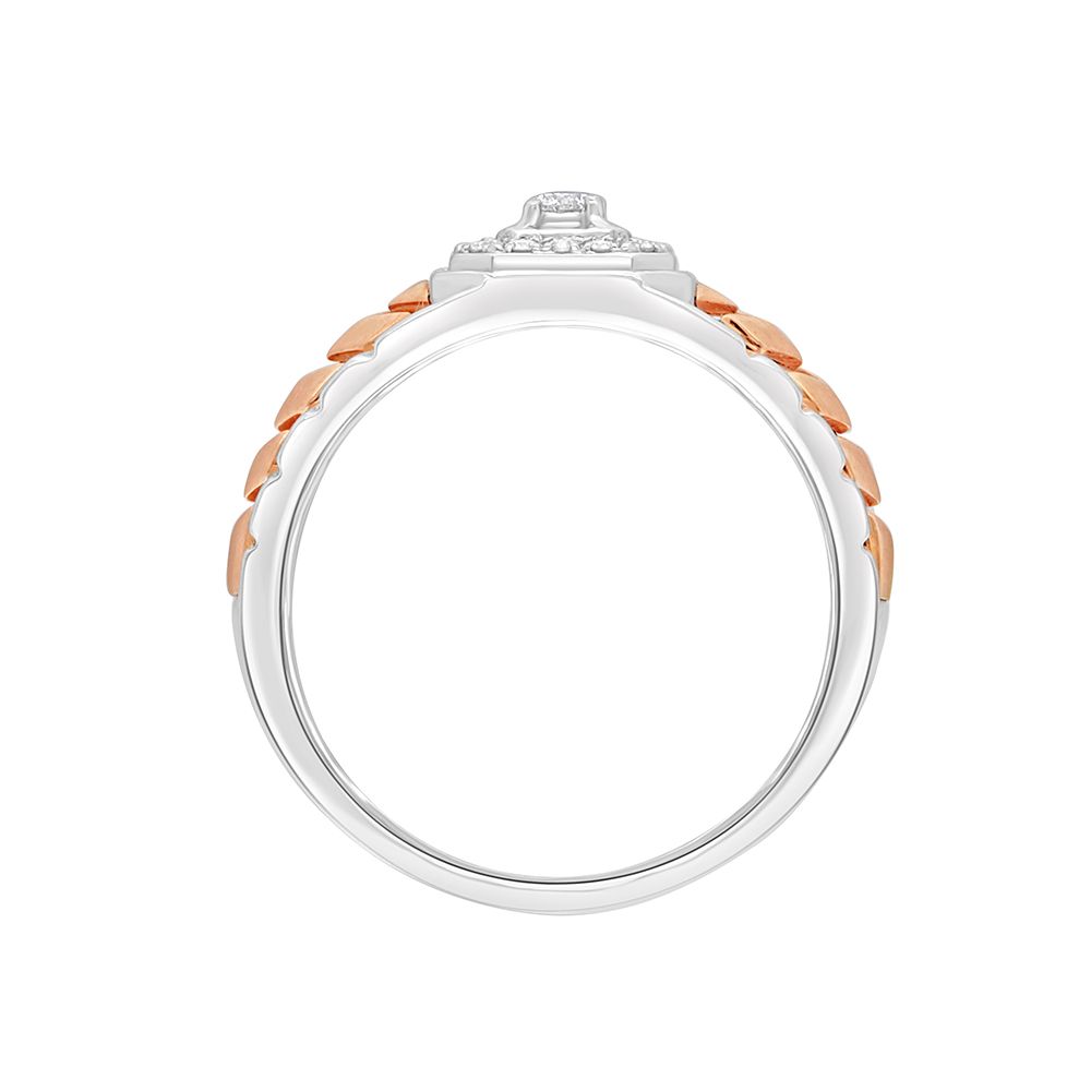 Gleaming Platinum Diamond Ring For Men-Platinum-PMR21013