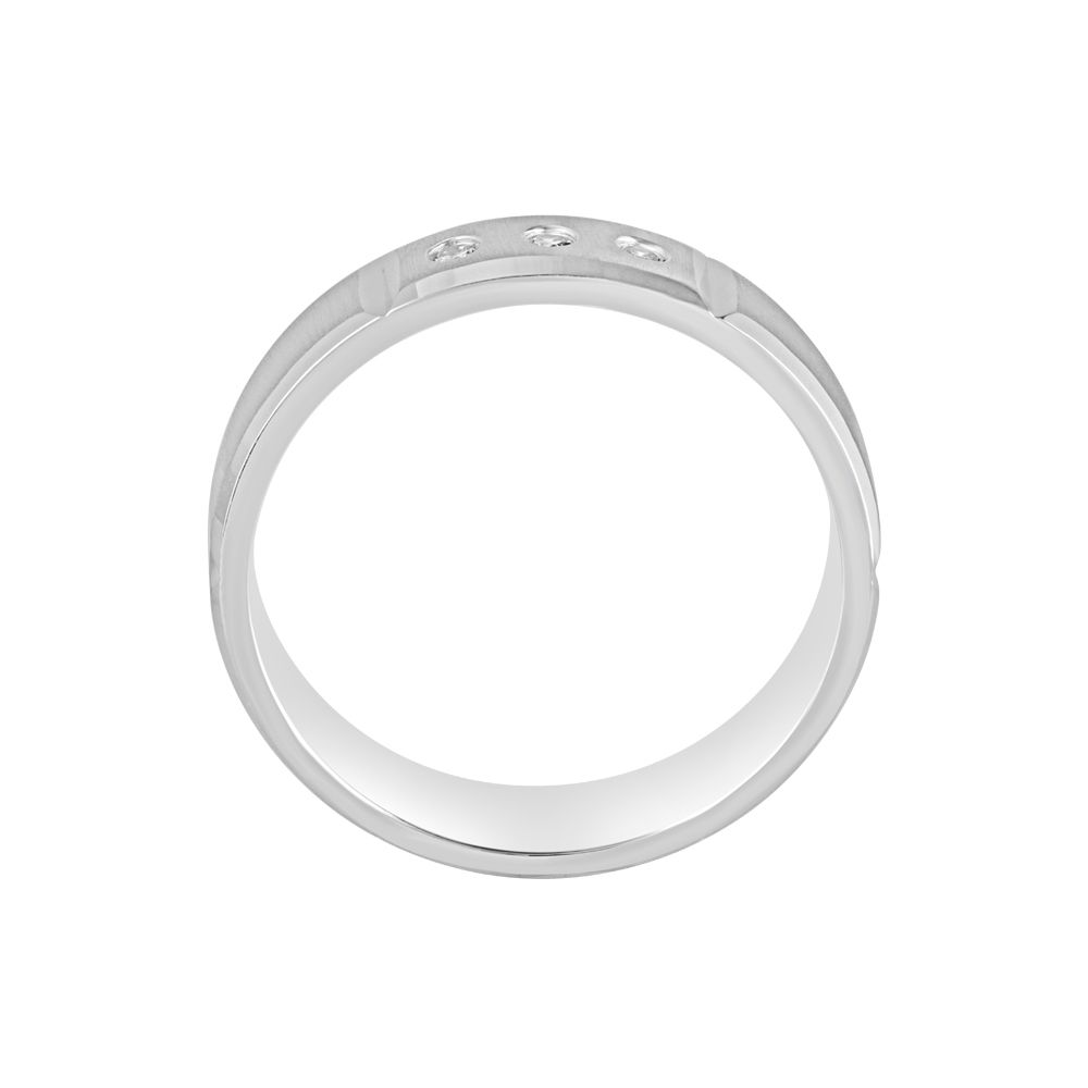 Buy Classic 3-diamond Platinum Ring for Men PMR22045 Online at