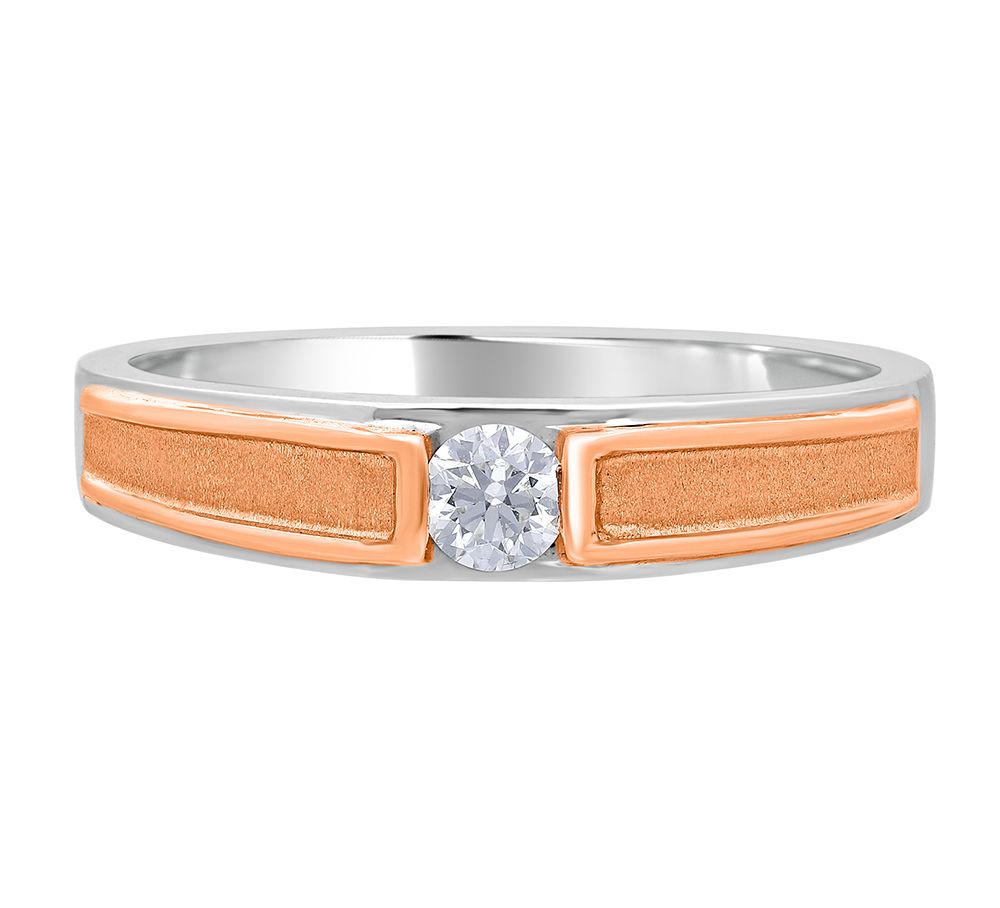 Textured Platinum Mens Ring-Rings-PMR22046