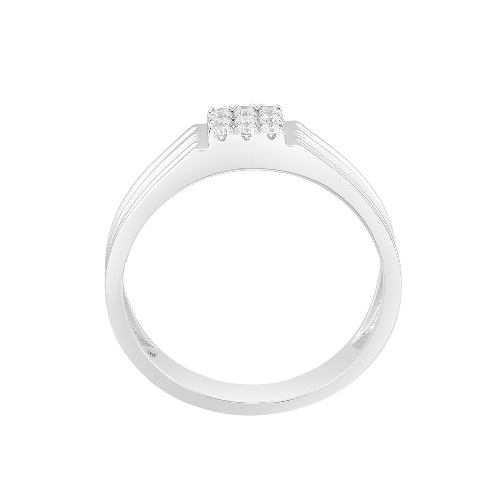 Square Diamond Ring for Men in Platinum-Rings-PMR22048