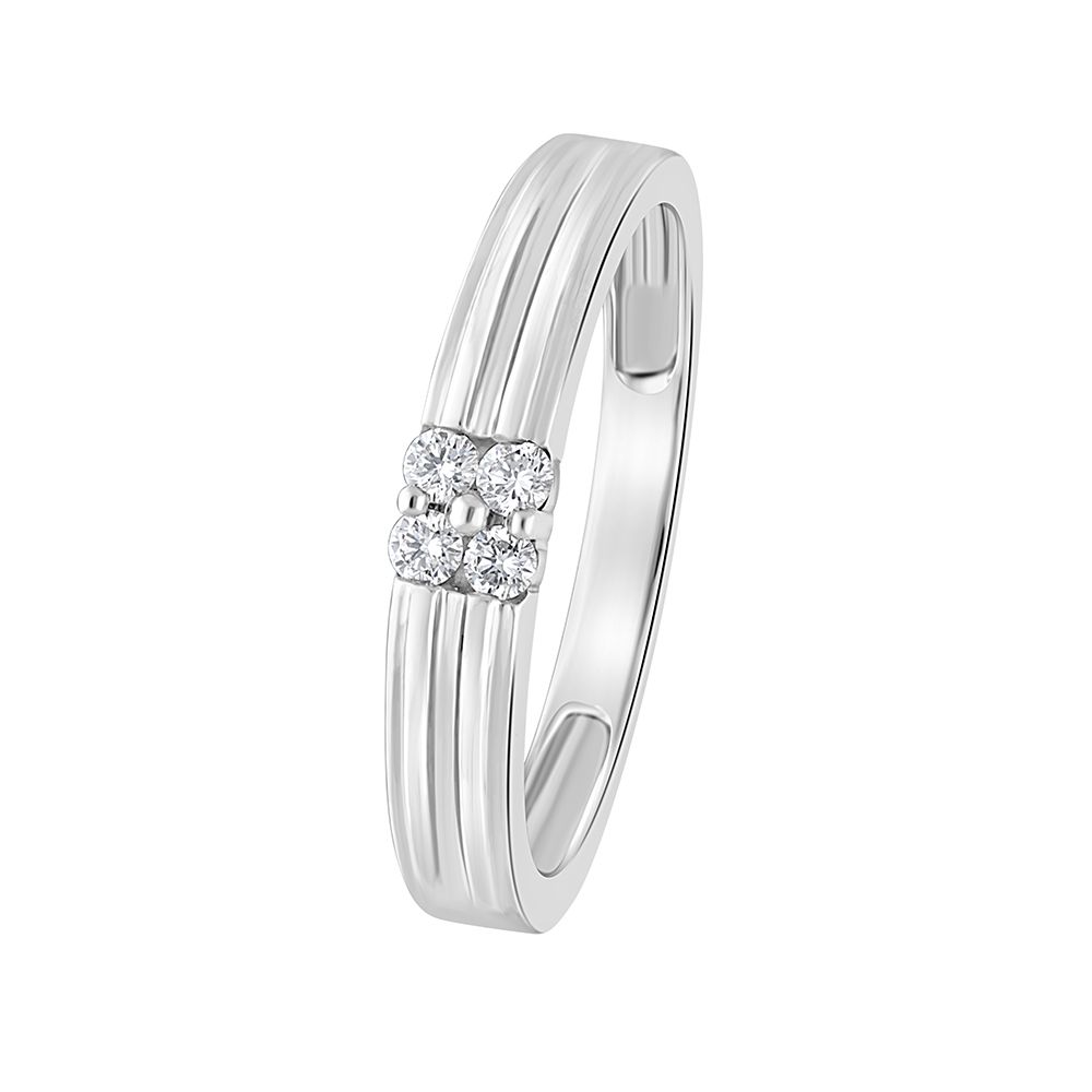 Minimal Platinum Ring For Men-Rings-PMR22049-D200PPD