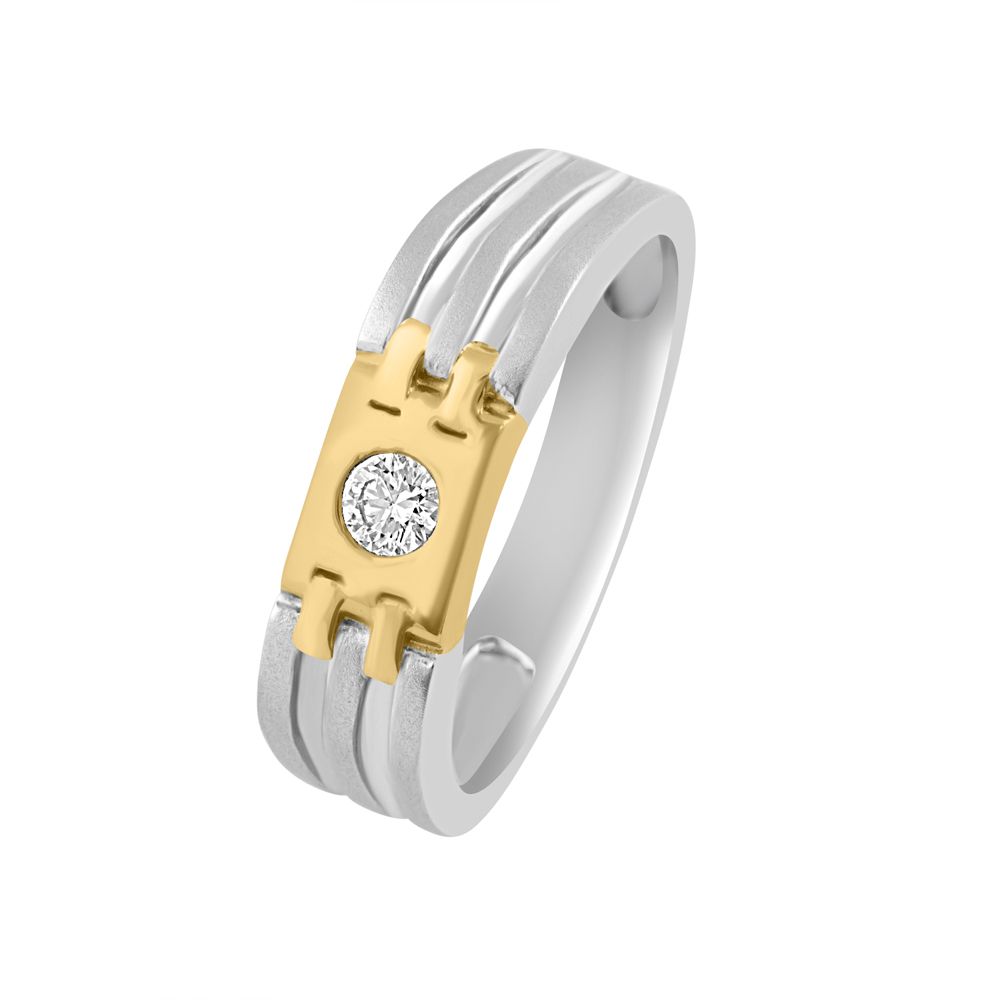Modern Platinum Band for Men-Rings-PMR22050
