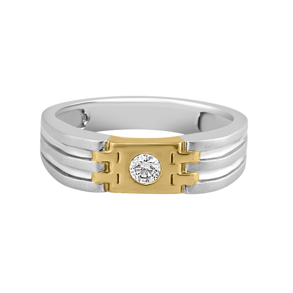 Modern Platinum Band for Men-Rings-PMR22050