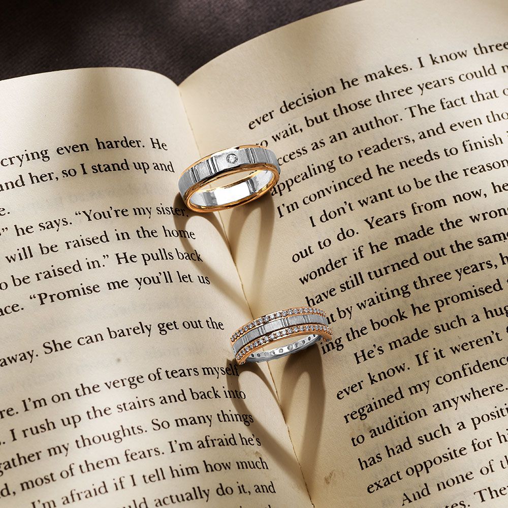 Soulmate Circlets Platinum Diamond Couple bands-Platinum-OCR23203-D300O0D