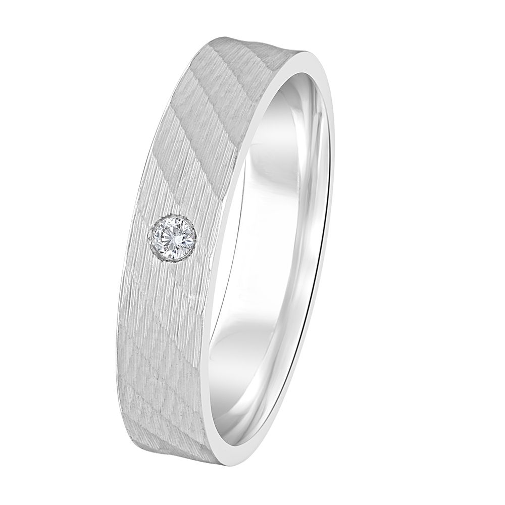Subtle Mens Band in Platinum-Rings-PMR23013