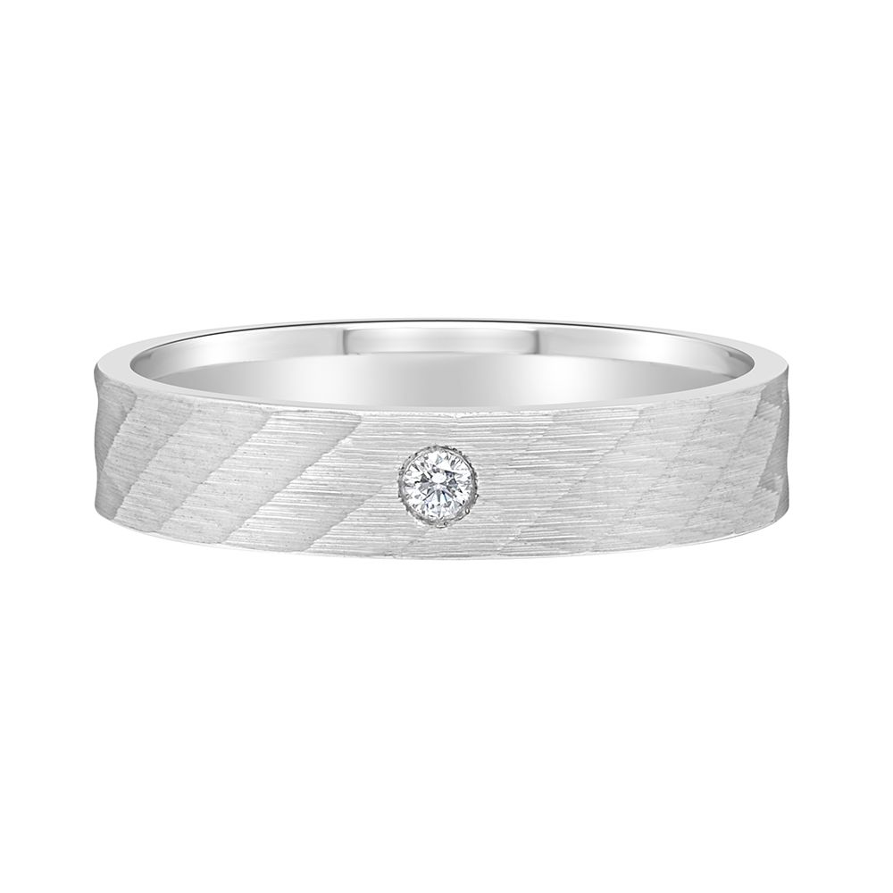 Subtle Mens Band in Platinum-Rings-PMR23013