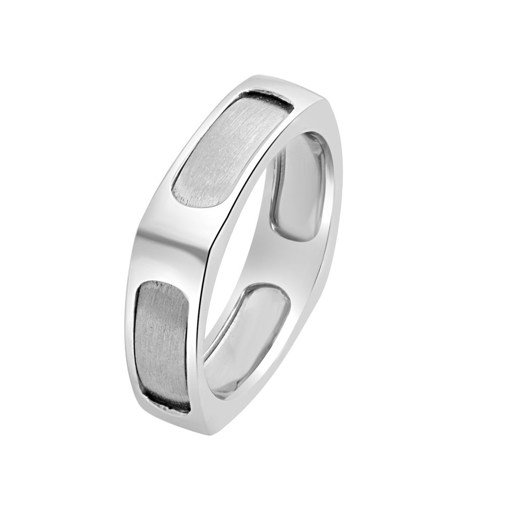 Textured Platinum Ring for Men-Rings-PMR23026
