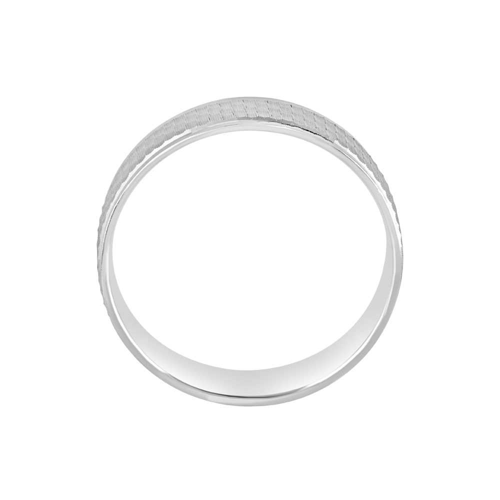 Square Textured Platinum Band for Men-Rings-PMR23029